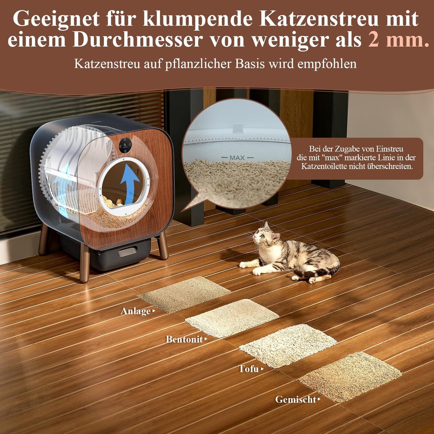 PAWBBY P1 Ultra selbstreinigende Katzentoilette